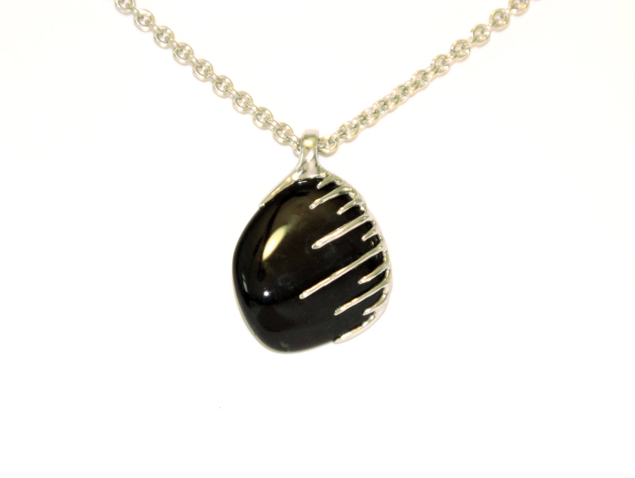 black rain- sold (onyx, silver, stainless steel)