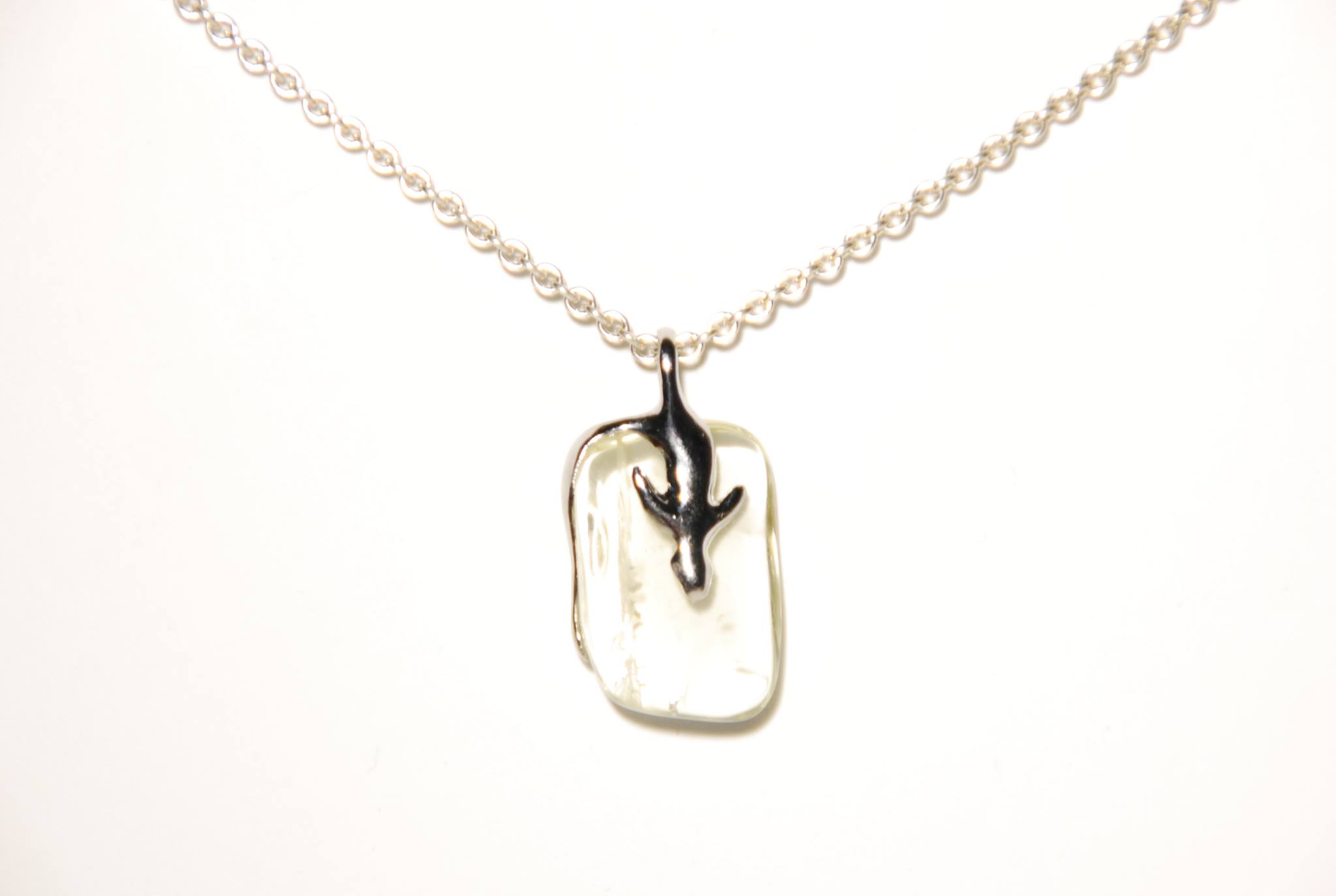 lemon olm (lemonquarz, silver, stainless steel)